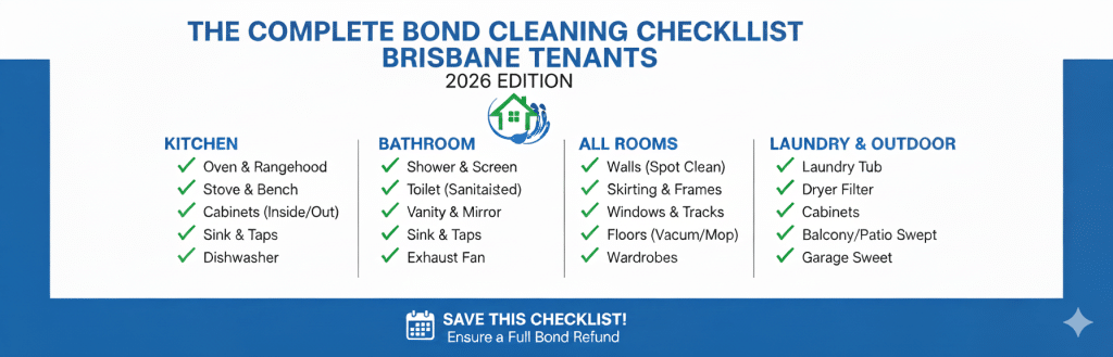bond cleaning checklist